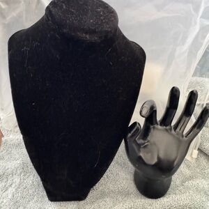 Black Jewelry Display Bust and Hand Stand